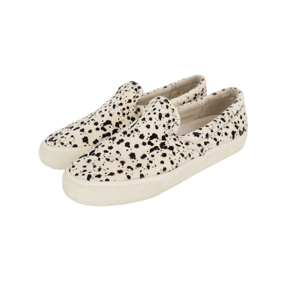 Madewell Sidewalk Slip-On Sneakers Spatter-Painted Calf Hair Light House Size 9